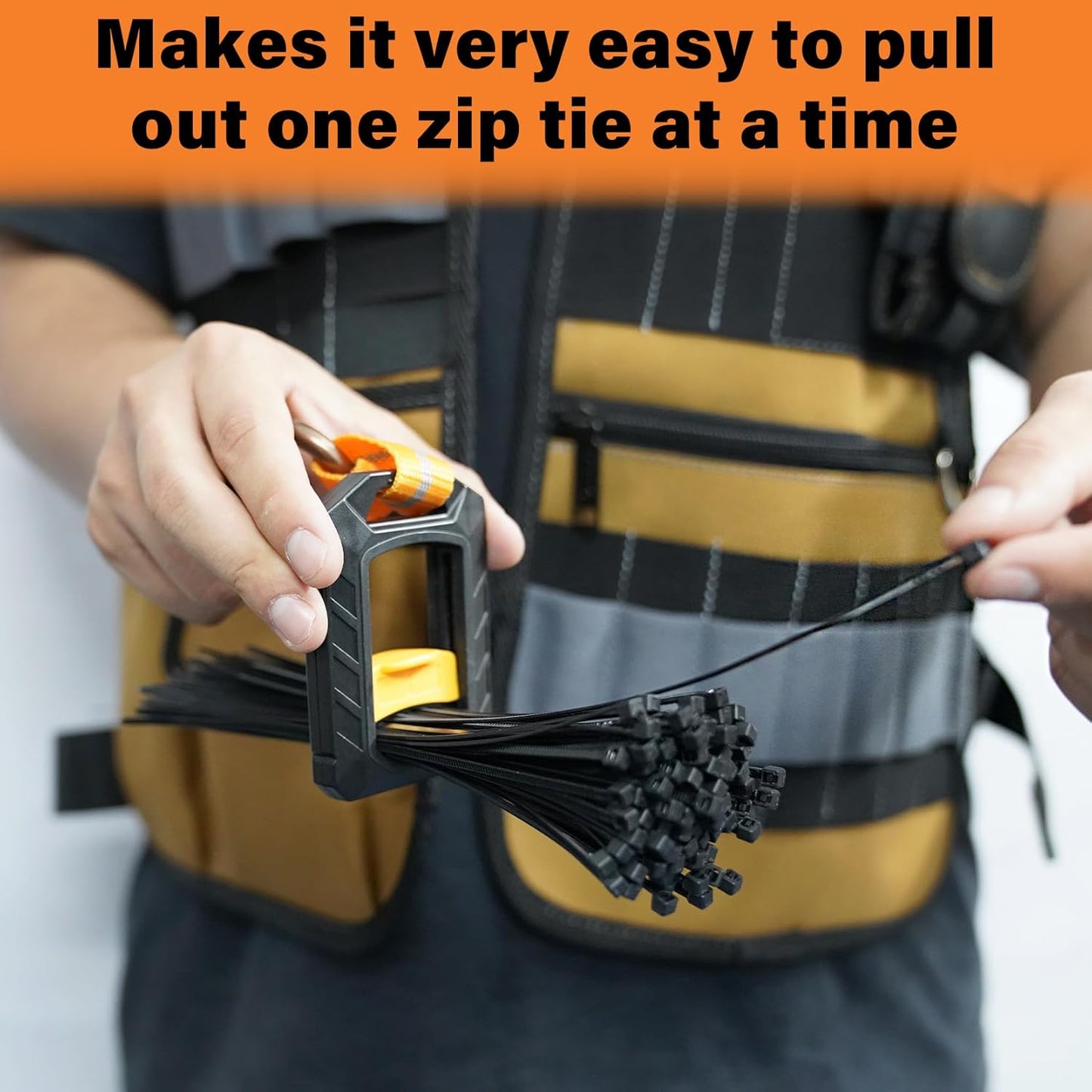 MELOTOUGH Portable Zip Tie Organizer & Dispenser – Heavy Duty Cable Tie Holder